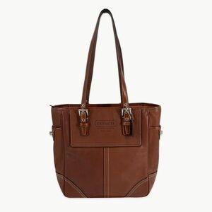 Vintage Coach Gallery Leather North South Tote Putty Brown Y2K Classic F19456